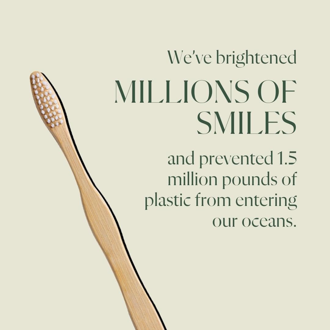 Plus Ultra Bamboo Toothbrush - Eco-Friendly Bpa Free Soft Bristle Toothbrush For Adults - Dentist-Approved All-Natural Toothbrus