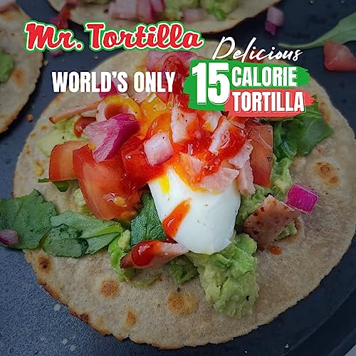 Mr. Tortilla Low Carb Tortilla Wraps - Keto Tortillas With Avocado Oil - Street Taco Size - 1 Net Carb Per Serving - Low Calorie