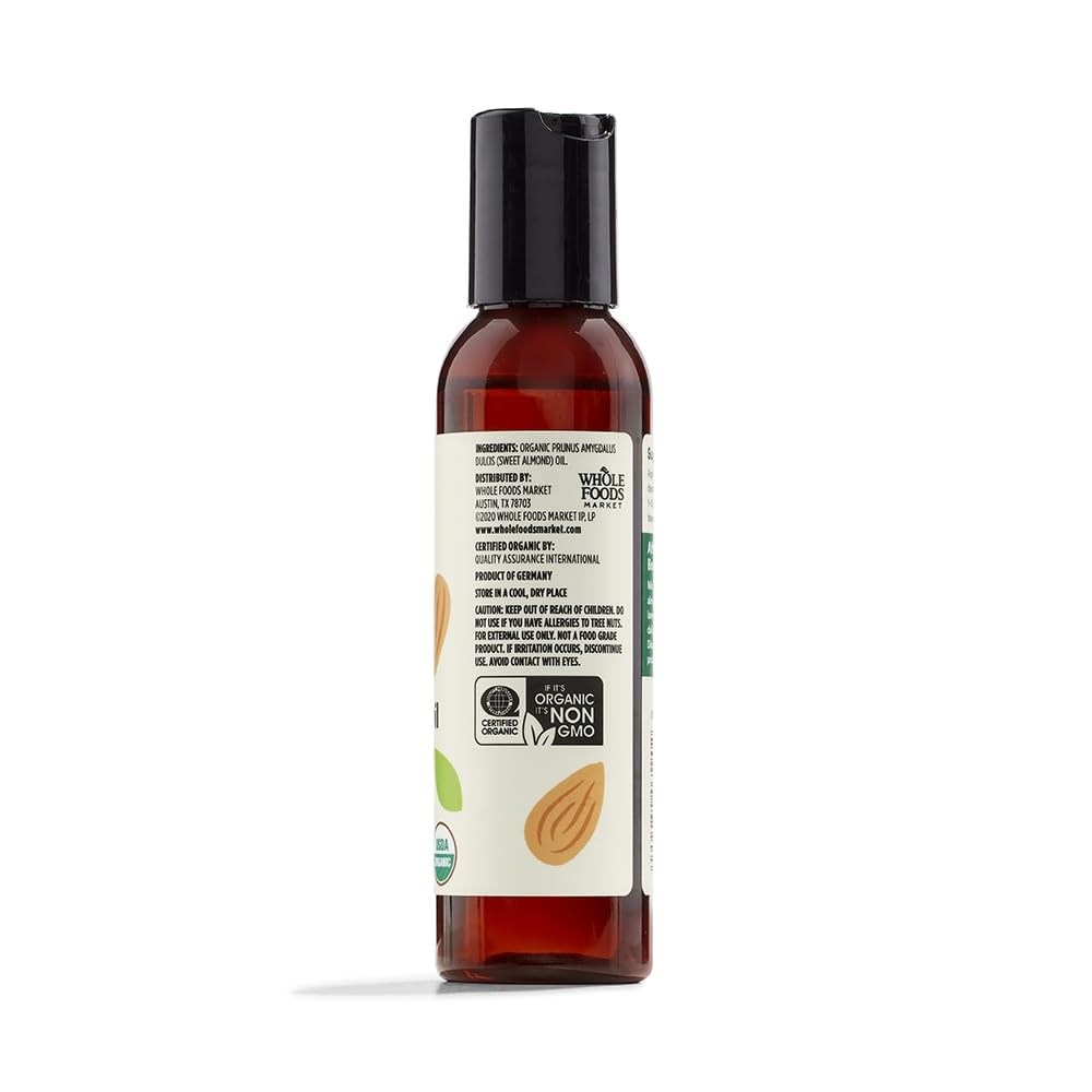 365 by Whole Foods Market, Oil Sweet Almond Organic, 4 Fl Oz