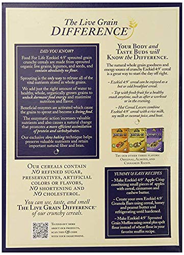Food For Life Ezekiel 4:9 Sprouted Crunchy Cereal, Golden Flax, Vegan Friendly, Kosher, USDA Certified Organic, Non-GMO, 16 Ounc