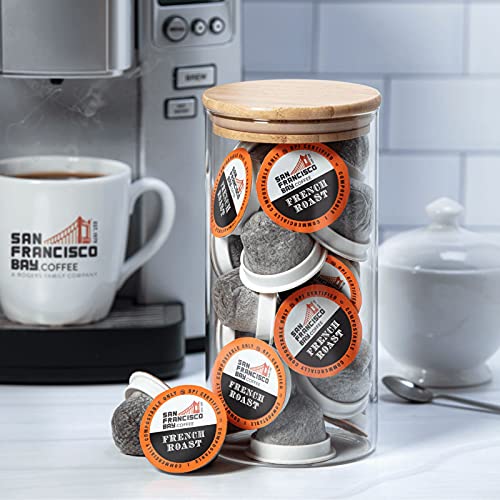 San Francisco Bay Compostable Coffee Pods - French Roast (80 Ct) K Cup Compatible Including Keurig 2.0, Dark Roast