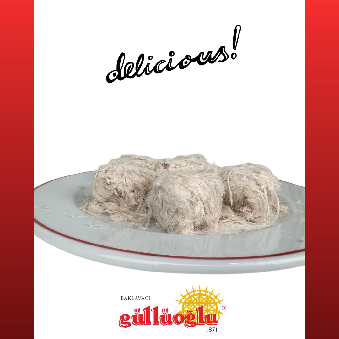 Gulluoglu Candy Floss Cocoa (Pismaniye), Luxury Turkish Cotton Candy, Special Halva Candy 0.55Lb (Cocoa)