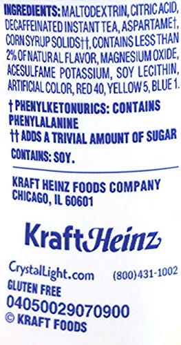Crystal Light Decaf Iced Tea Drink Mix, Natural Lemon Flavor, 1.5 Ounce (Pack of 4)