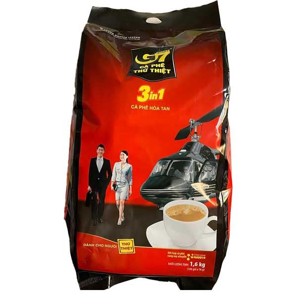 TRUNG NGUYEN G7 3-IN-1 Instant Coffee for Energy Boost by NANO+ Technology - Roasted Ground Coffee Blend with Non-dairy Creamer