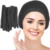 Smilco Black Disposable Bouffant Caps Pack Of 200, 21Inches Hair Net, Elastic Dust Cap For Food Service, Kitchen Hair Head Cover