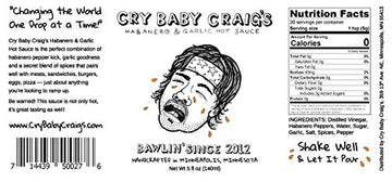 Cry Baby Craig s Habanero and Garlic Hot Sauce - (3 Pack)