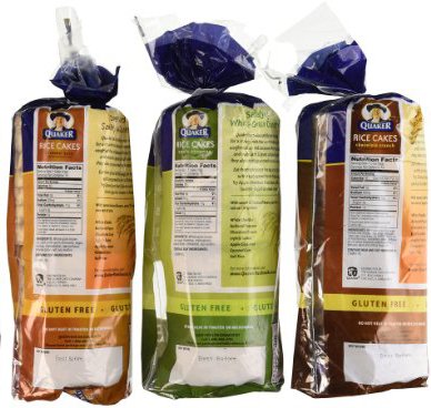 Quaker Rice Cakes Variety Bundle - Pack Of 3 Flavors, Chocolate Crunch, Apple Cinnamon, Caramel Corn