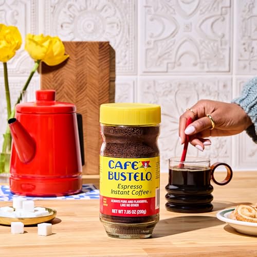 Caf   Bustelo Espresso Style Dark Roast Instant Coffee, 7.05 Ounces