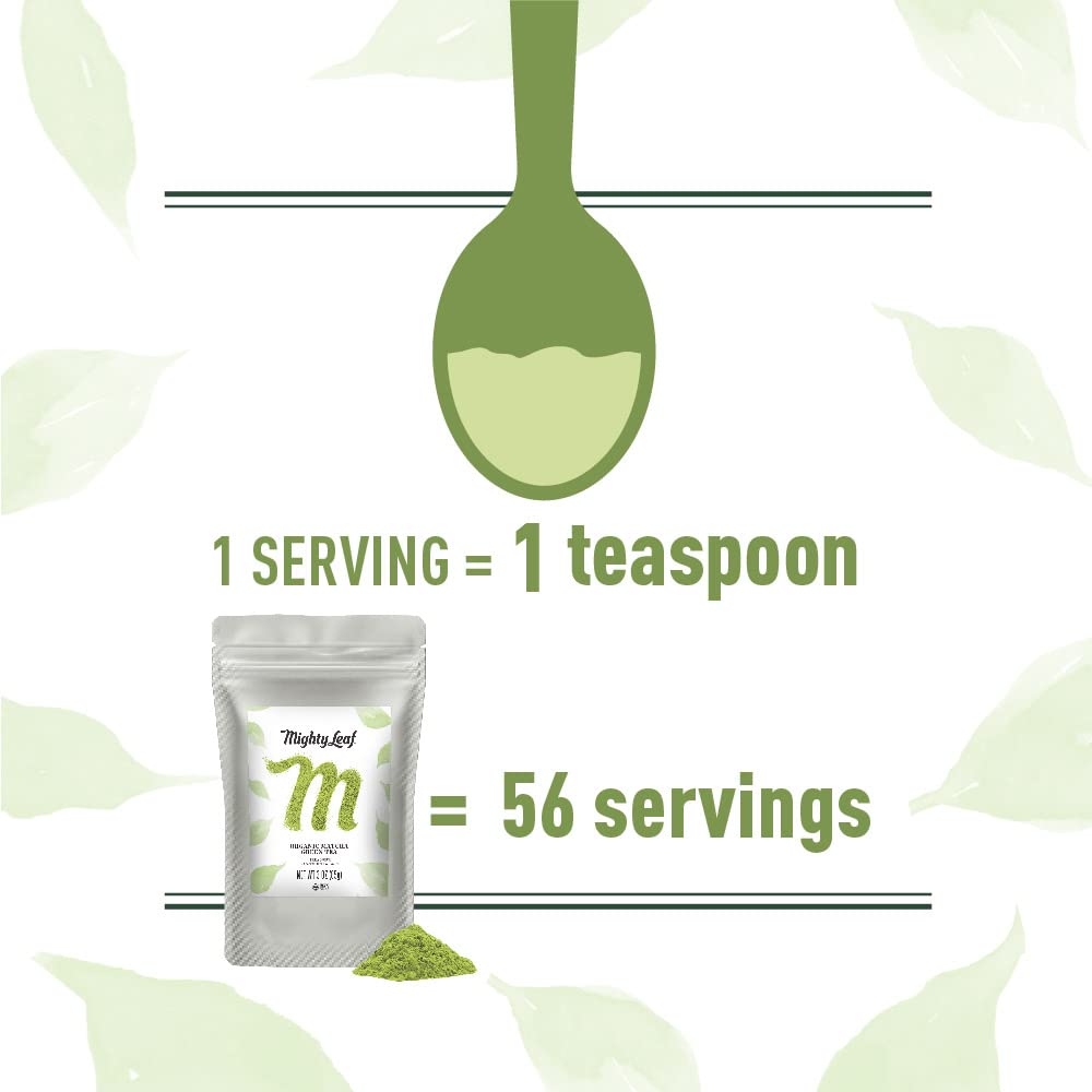 Mighty Leaf Tea, Organic Matcha Green Tea Powder - 3 Ounce Bag, 100% Japanese Matcha, Unsweetened