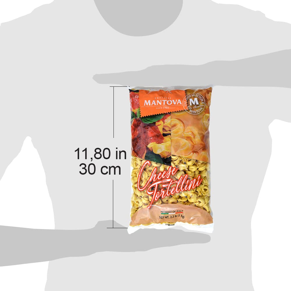 Mantova Cheese Tortellini - Authentic Italian Pasta Made With Real Cheese, Perfect For Soups, Salads, And Main Dishes, 2.2 Lb (Pack Of 1), Premium Product Of Italy