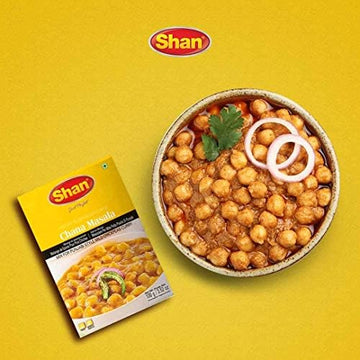 Shan Chana Masala Recipe and Seasoning Mix, 3.52 oz (Pack of 6) - Vegetarian Spice Powder for Punjabi Chickpeas Curry