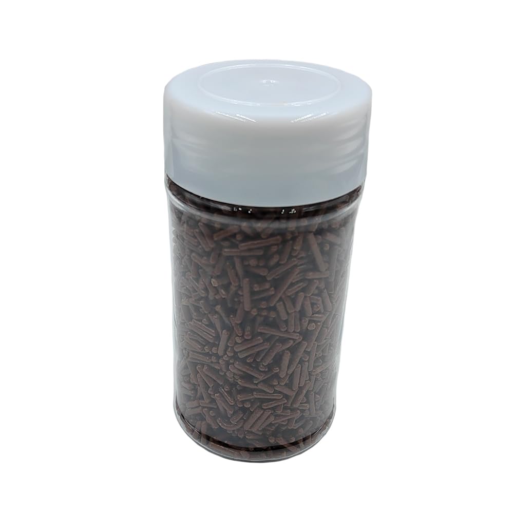 Homankit Brown Jimmies Sprinkles Edible Toppings for Ice Cream, Cake, Cookies, 2.75 Ounces, Chocolate Jimmies