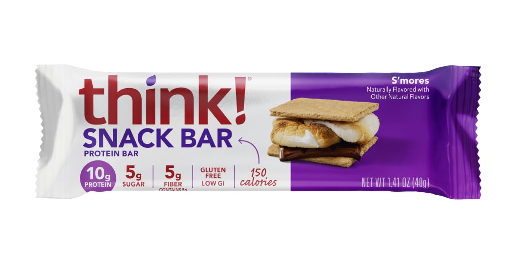 think! Protein Bars with Chicory Root for Fiber Snack Bars, 1.4 Oz