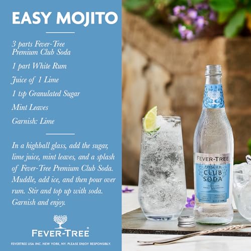 Fever Tree Club Soda - Premium Quality Mixer - Refreshing Beverage For Cocktails & Mocktails. Naturally Sourced Ingredients, No