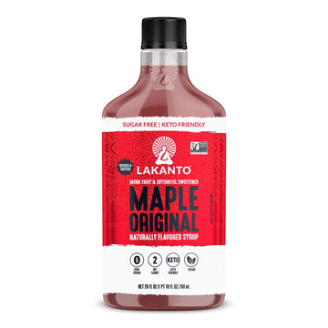 Lakanto Sugar Free Maple Syrup - Monkfruit Sweetener, Keto Diet Friendly, Vegan, 1G Net Carbs, Pancakes, Waffles, Oatmeal, Coffe