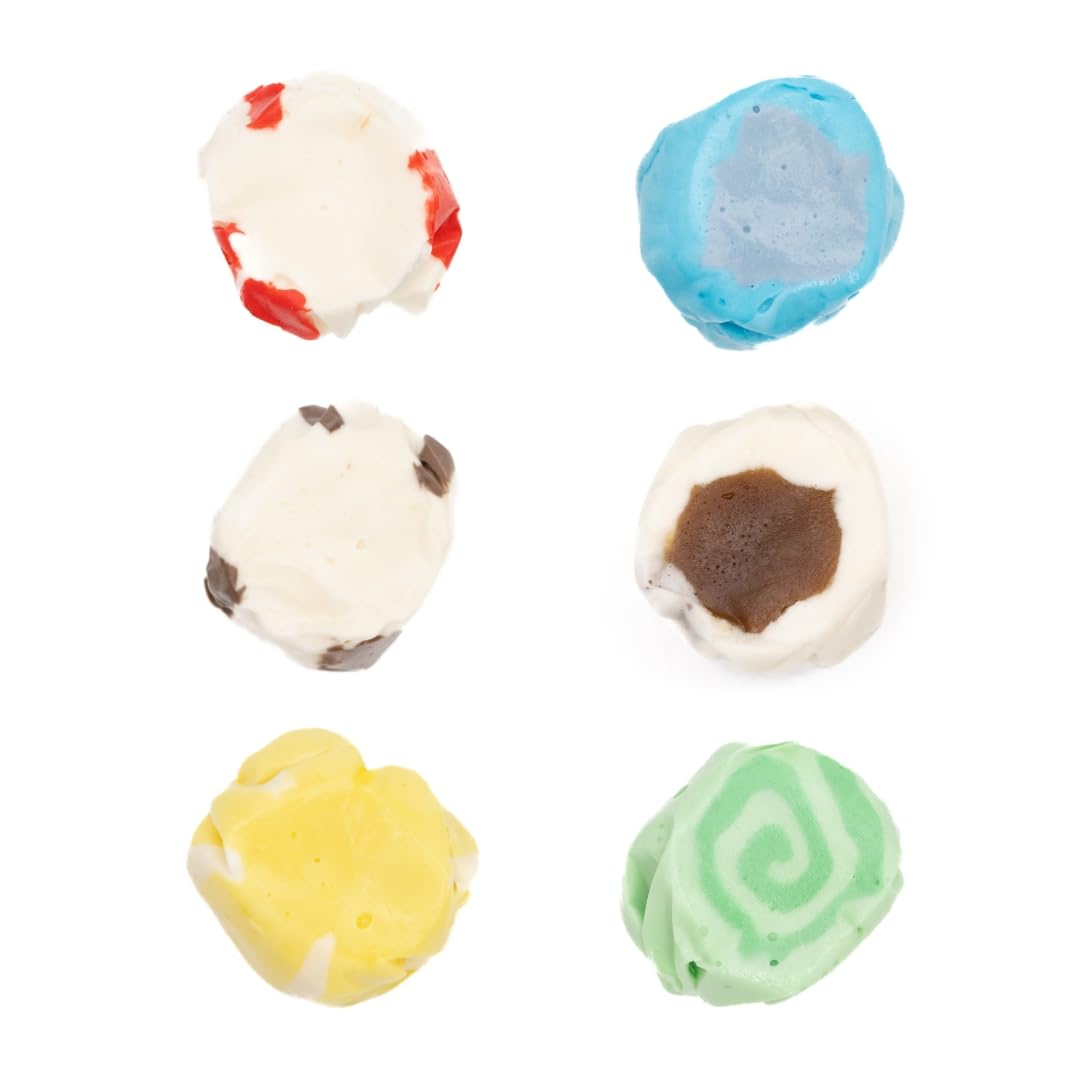 Taffy Shop Frost Bites Favorites, Salt Water Taffy – Gourmet Soft Chewy Candy, Bulk Sweet Snack, Fresh Gift & Gluten-Free, 140 Individually Wrapped Pieces (32Oz)