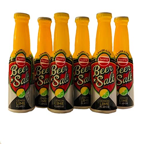 Twang Lemon Lime Flavored Beer Salt, Pack of 6 Bottles, 1.4 oz Each, OS-AOKE-C3BK