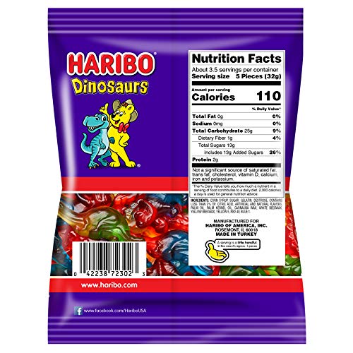 Haribo Gummi Candy, Happy-Cola, 4 Oz. Bag (Pack Of 12)