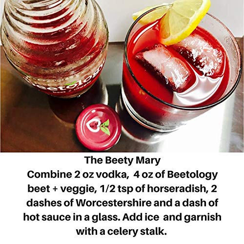 Beetology Organic Beet and Veggie Juice 8.45oz (6 Pack) | 100% Cold Pressed | Heart Healthy | Nutrient Packed Vegetable Juice |