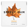 SIMPLY Gum Maple, Plastic-Free Natural Chewing Gum, 6 Pack (90 Pieces) | Vegan, Kosher, Non GMO, Aspartame Free and Sorbitol Fre