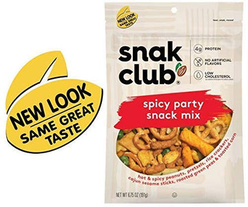 Snak Club Spicy Party Snack Mix, 6.75 Ounce (Pack Of 6)