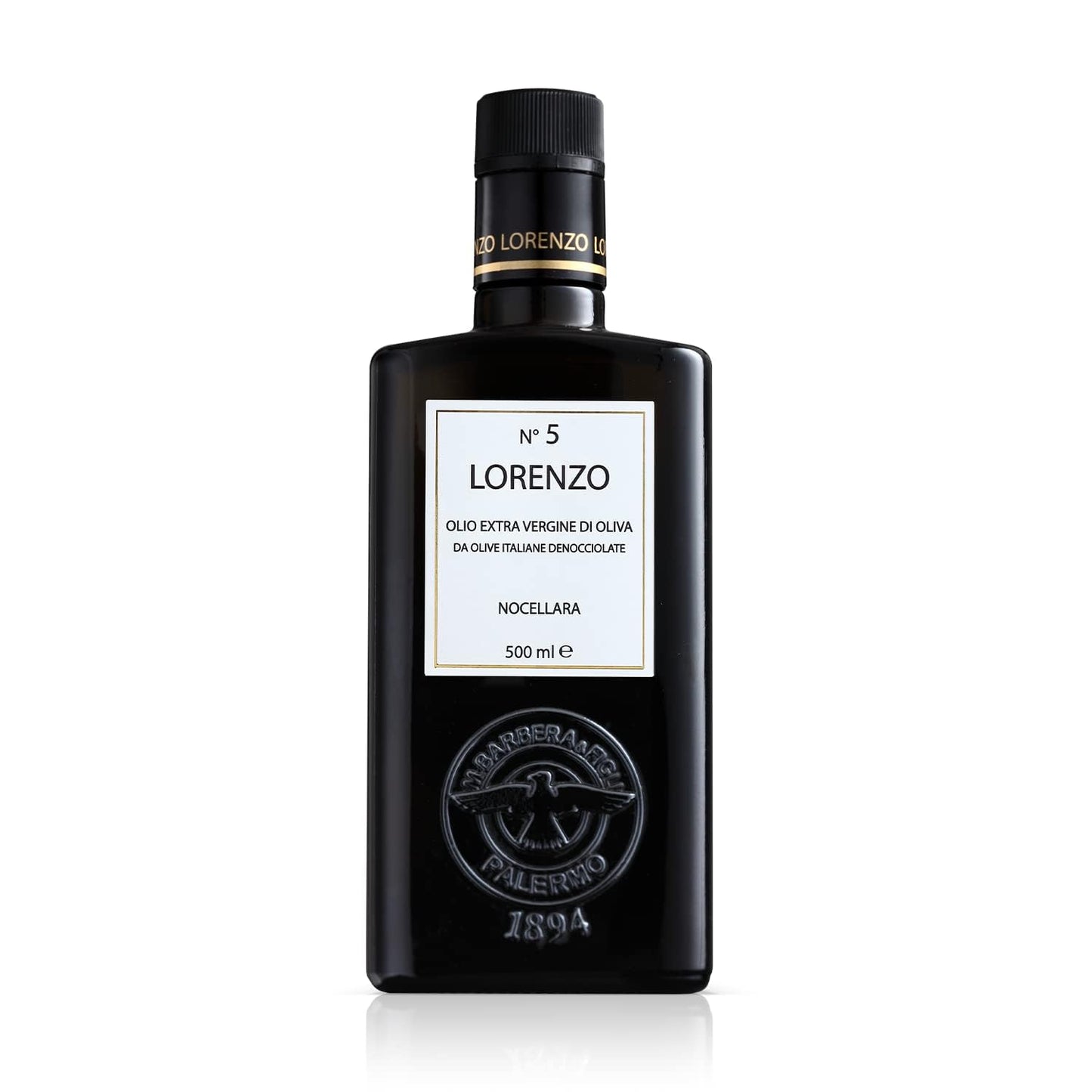Barbera Lorenzo #5 Extra Virgin Olive Oil Fruity, Soft Nocellara Del Belice Olive Flavor, Cold Extracted Authentic Sicilian Olive Oil, Fresh Harvest Imported Olive Oil From Italy 16.9 Oz