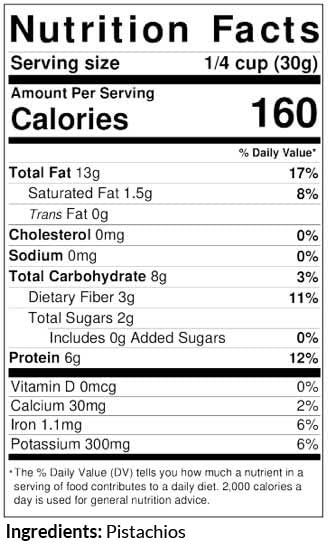 C.J. Dannemiller Pistachios, Bulk 30 Lb Box, Raw, Shelled, Perfect For Snacking, Cooking, Trail Mixes