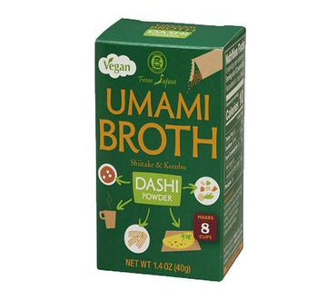 Muso From Japan Umami Broth Dashi Powder, Vegan, 1.4Oz, 4 Sachets (Pack Of 1)