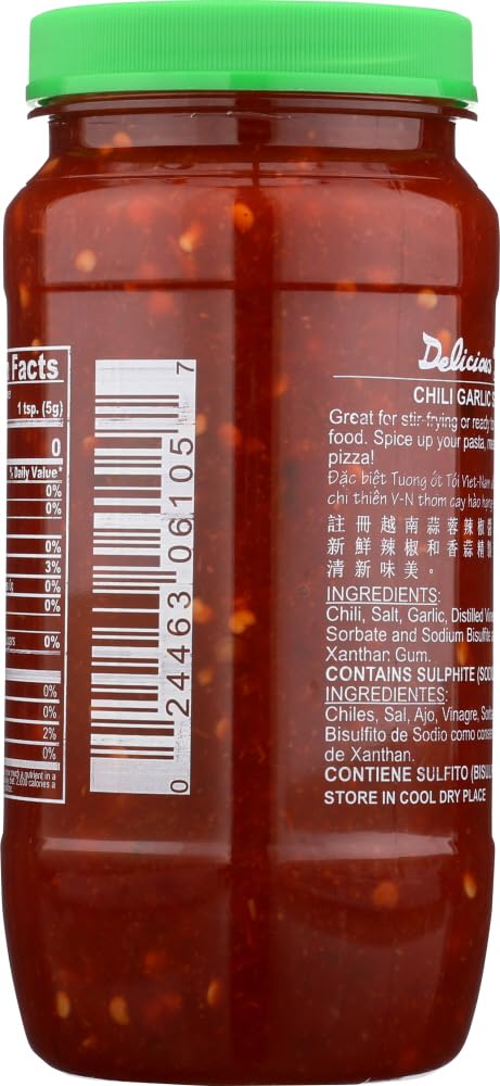 Huy Fong, Hot Chili Garlic Sauce, 18 Oz