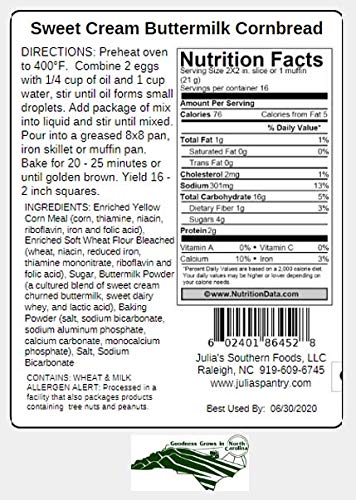 Sweet Cream Buttermilk Cornbread Mix