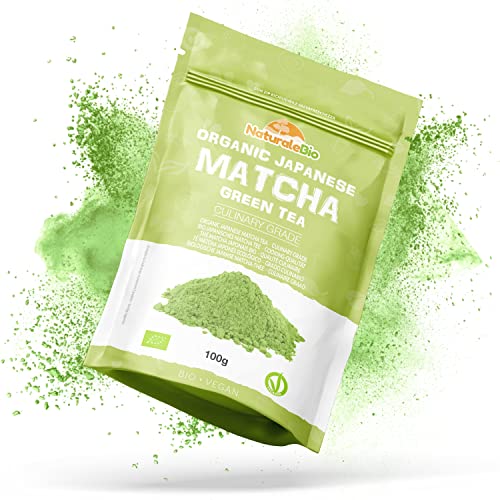Japanese Organic Matcha Green Tea Powder - Culinary Grade - 100 Gr Tea Produced In Japan, Uji, Kyoto Use For Cooking, Baking, Sm