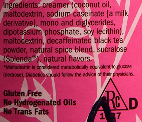 2 Canisters Of Flamingo Vanilla Decaf Sugar-Free Chai, 11.9Oz.
