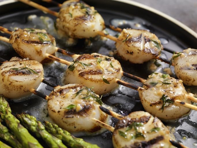 New York Steak & Seafood Jumbo Scallops - Frozen Sea Scallops - Wild Caught Fresh Dry Scallops Without Water Added (4 Lbs. Scall