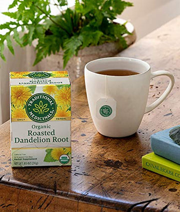 Traditional Medicinals Organic Roasted Dandelion Root Herbal Tea - 16 Bags, 12 Pack