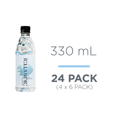 Icelandic Glacial Natural Spring Water, Unflavored, 330 ml / 11.1 Fl Oz, Pack of 24