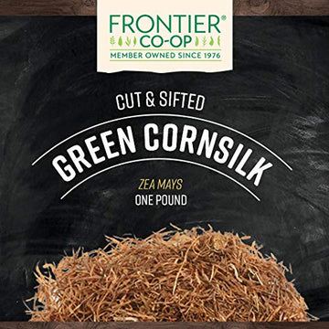 Frontier Co-Op Cornsilk, 1Lb Bulk Bag | Cut & Sifted Dried Corn Silk Husk Herb | Pure & Natural | Ideal For Cornsilk Tea, Soups,