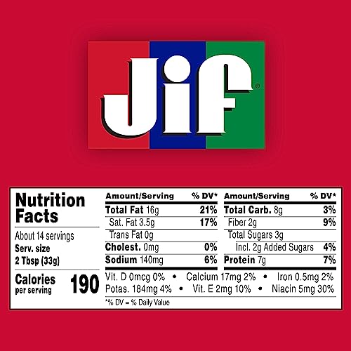 Jif Creamy Peanut Butter, 16 Ounces (Pack Of 6)