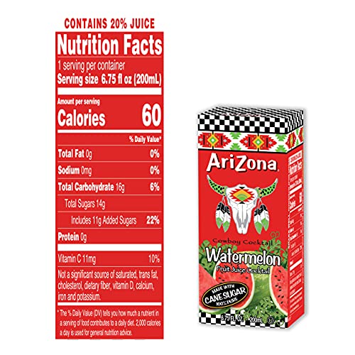 Arizona Watermelon Drink, 6.75 fl oz Tetra Box (Pack of 32)