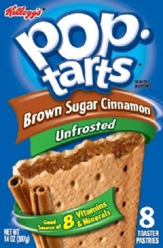 Kellogg'S, Pop-Tarts, Unfrosted Brown Sugar Cinnamon, 8 Count, 14Oz Box (Pack Of 2)