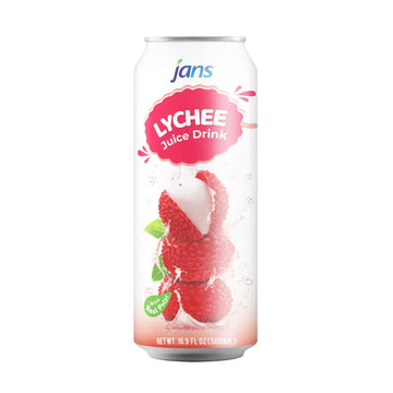 Lychee Juice With Pulp, 16.9 Oz (Bulk Pack Of 12) By Jans | 100% Pure Lychee Juice Drink | No Sugar Added, Not From Concentrate,