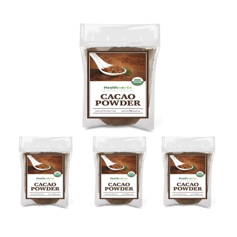 Healthworks Superfoods Organic Cacao Powder - 80 Oz / 5 Lb - Cocoa Chocolate Substitute - Rich Choclate Flavour - Sugar-Free, Ke