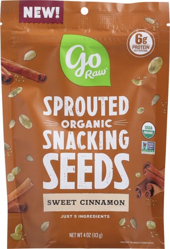 Go Raw, Sweet Cinnamon Sprouted Snacking Seeds, Organic, 4 Oz