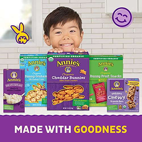 Annie’S Shells Real Aged Cheddar Organic Mac And Cheese Dinner With Organic Pasta, 6 Oz (Pack Of 12)