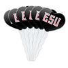 GRAPHICS & MORE Cupcake Picks Set of 6 - Acrylic Heart Toppers - East Stroudsburg University of Pennsylvania - One Size
