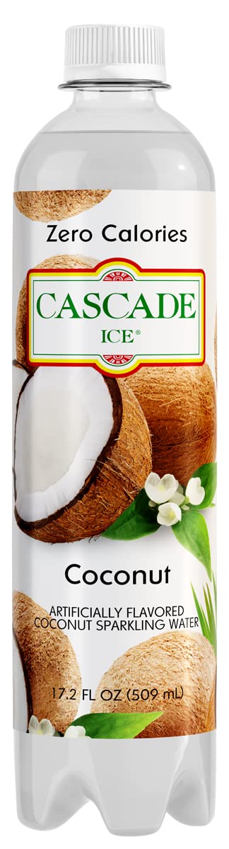 Cascade Ice Sparkling Water, Coconut Flavor, 17.2 Fl Oz (Pack of 12)