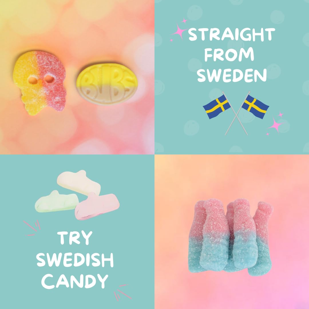 Sweet And Sour Swedish Candy - Fresh Viral Treats Imported From Sweden - Includes Iconic Bubs And The Original Swedish Fish - Au