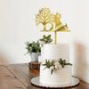 Acrylic Mr & Mrs Cake Topper -Wedding Engagement Bridal Shower Cake Topper,Bride Hold Groom with Flowers Besides 2 Pet Dogs Silh