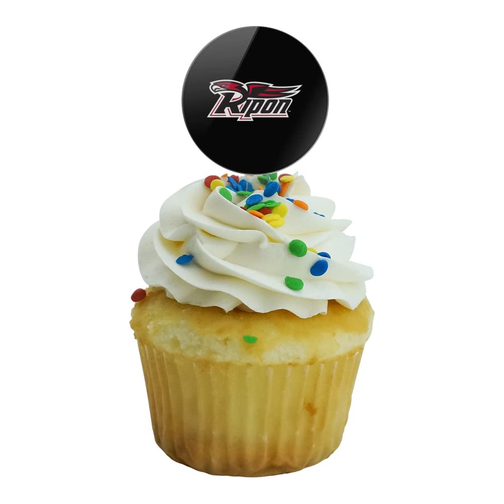 Ripon College Secondary Logo Cupcake Picks Toppers Decoration Set Of 6