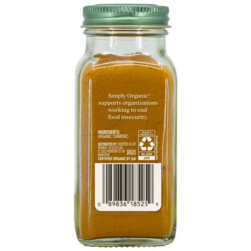 Simply Organic Ground Turmeric Root, 2.38 Oz - Premium Turmeric Spice for Cooking, Baking & Health Benefits