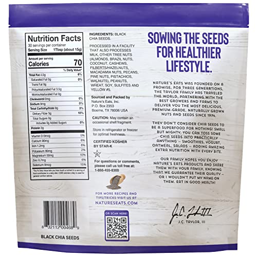 Nature'S Eats Black Chia, 16 Oz
